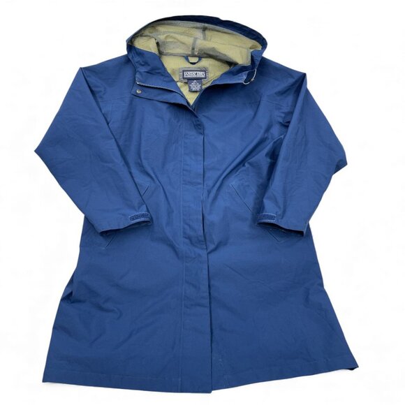 Lands End Gore-Tex Waterproof Hooded Long Light Coat Jacket Women's Medium 10-12 - Picture 3 of 11